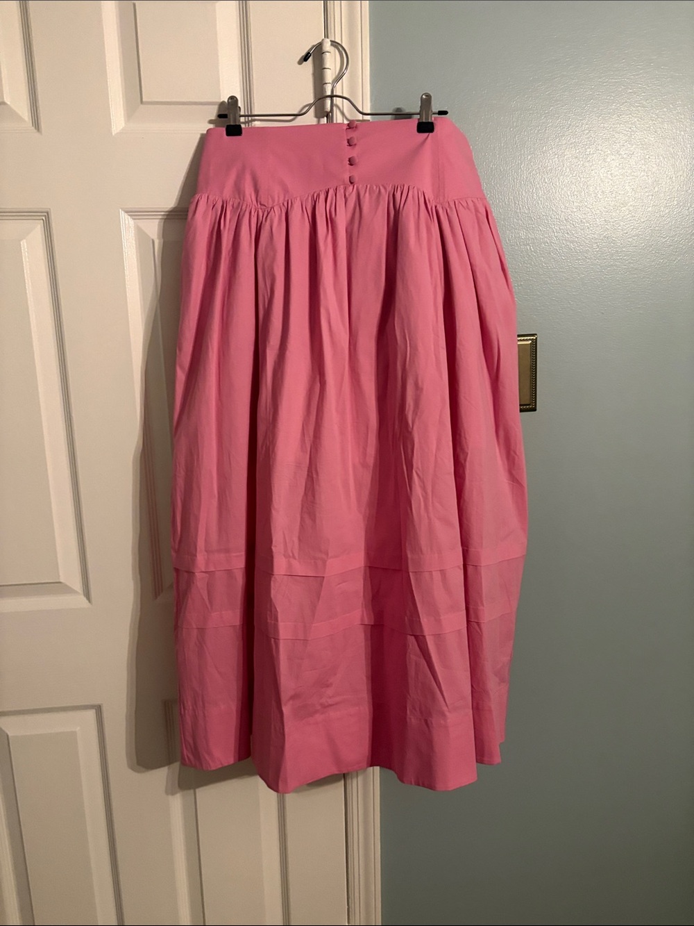Maeve Button-Waist Midi Skirt